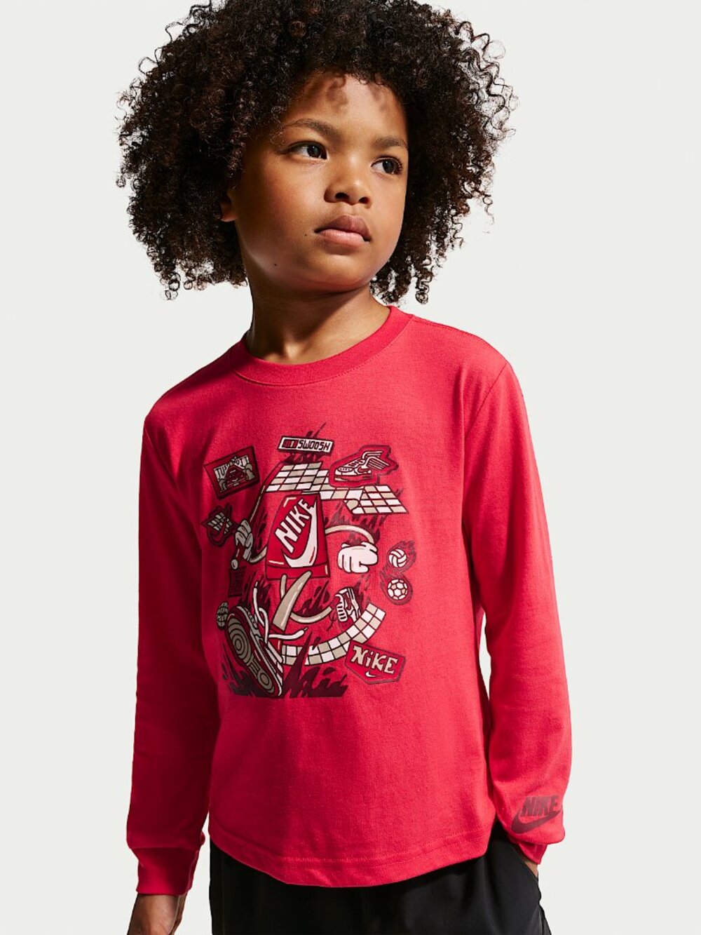 NIKE BOY'S BOXY LONG SLEEVE TEE/TSHIRT BRAND NEW 86P339-U10